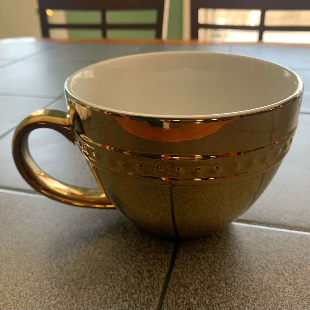 Bella Lux Gold 18 oz. Ceramic Coffee Mug